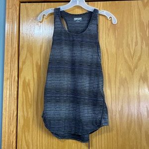 Dark gray racer back tank top